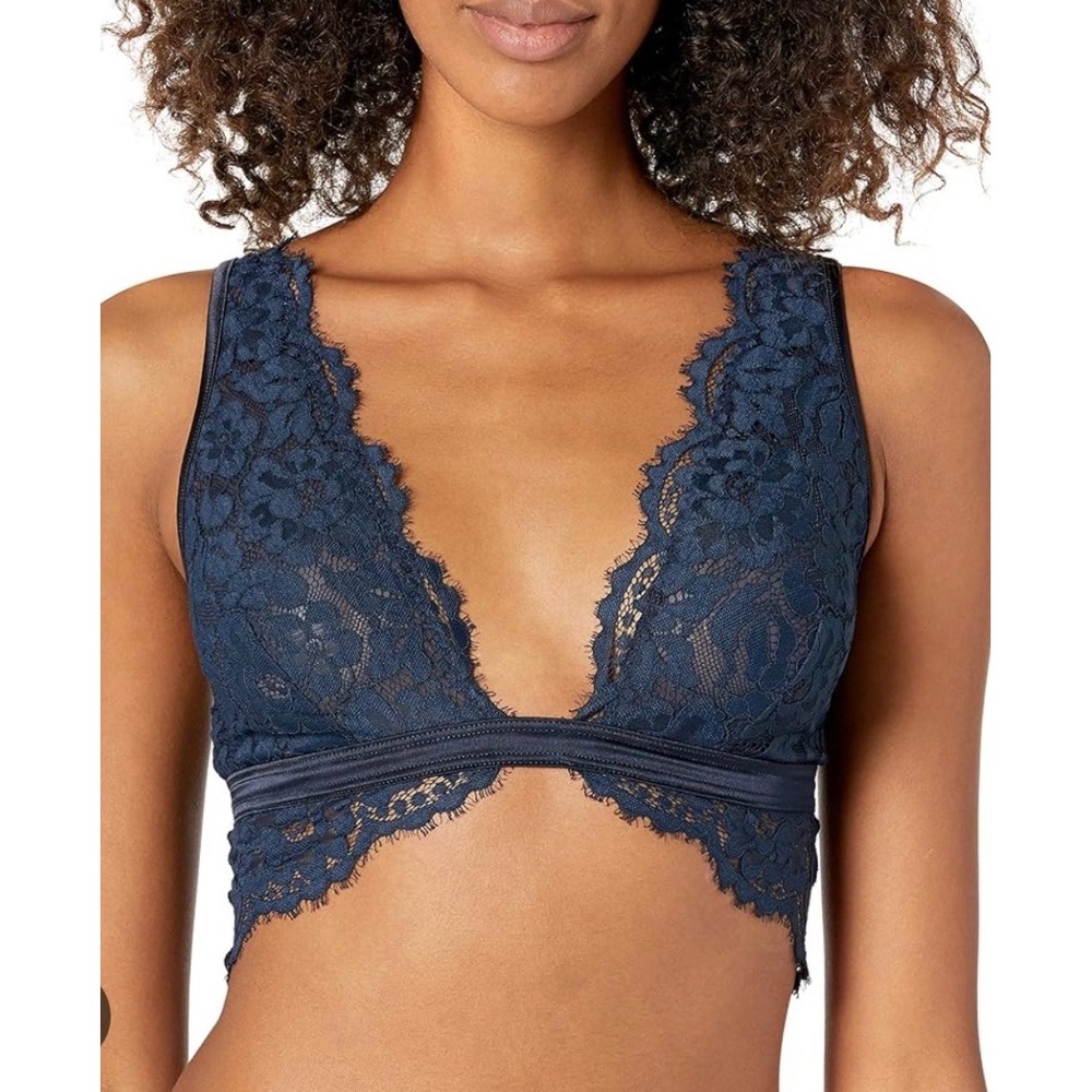 Cosabella Magnolia Bralette Women Medium Navy Blue Lace Longline MAGNO1310 Italy